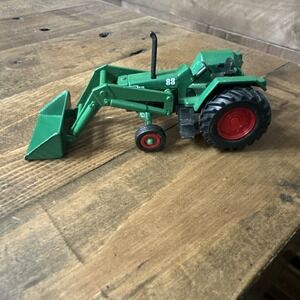 Vintage 2000 Maisto Tonka Farm Equipment Orange Green  W/Front Loader